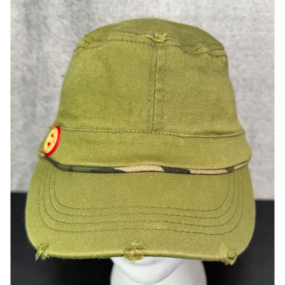 Jameson Cadet Hat Mens OSFM Olive Green Distressed Military Cap Irish Whiskey
